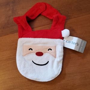NWT Carter's Smiling Santa Bib